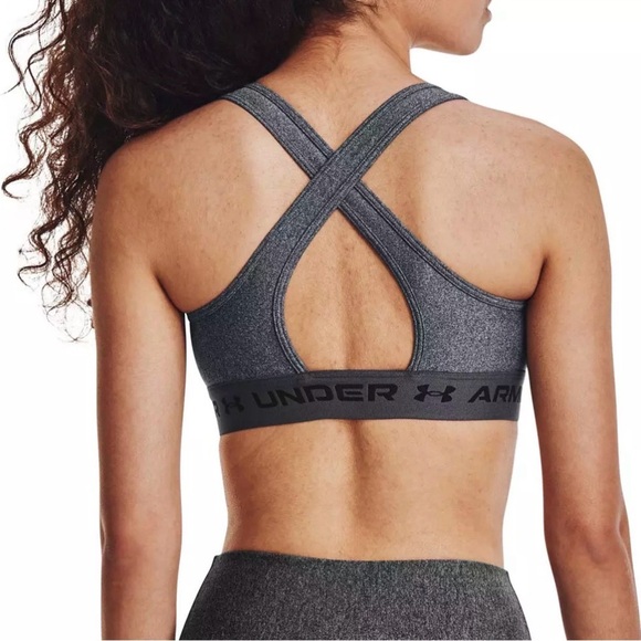EUC Under Armour Heather Gray Sports Bra - Picture 2 of 5